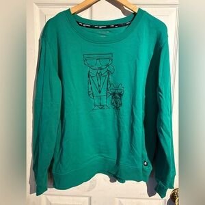 Karl Lagerfeld Green Sweatshirt
